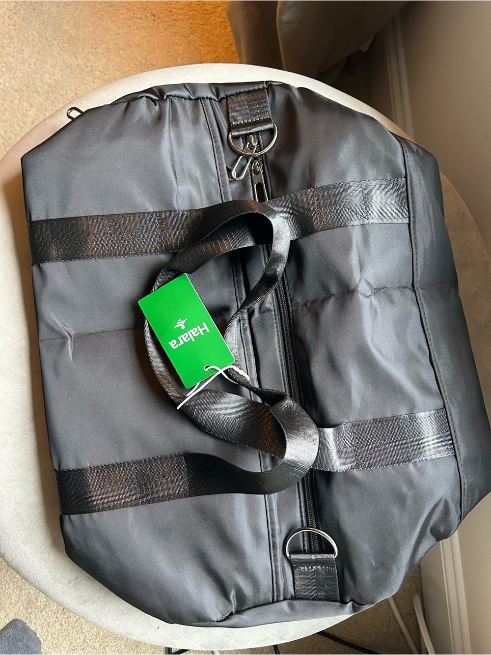 HALARA Black Travel Gym Duffel Bag